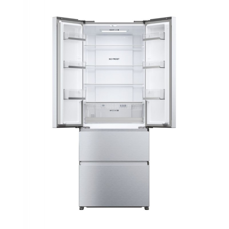 Haier FD 70 Serie 5 HFR5719ENMG side-by-side refrigerator Freestanding 446 L E Silver