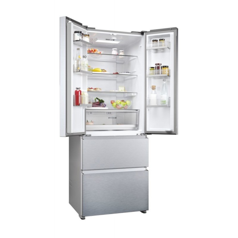 Haier FD 70 Serie 5 HFR5719ENMG side-by-side refrigerator Freestanding 446 L E Silver