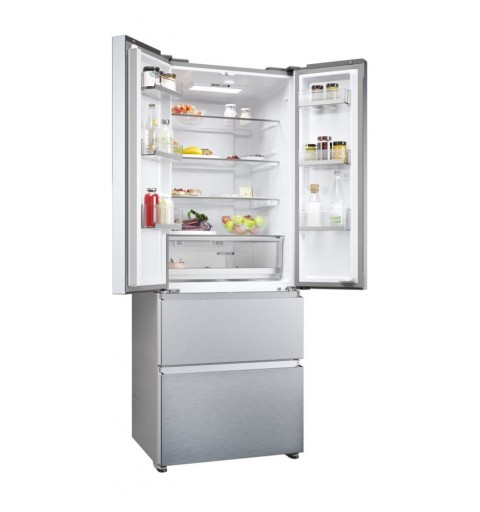 Haier FD 70 Serie 5 HFR5719ENMG side-by-side refrigerator Freestanding 446 L E Silver
