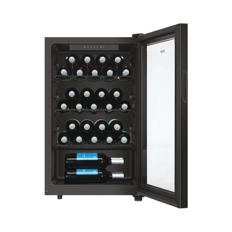 Haier Wine Bank 50 Serie 3 HWS31GGE Nevera de vino Independiente Negro 31 botella(s)