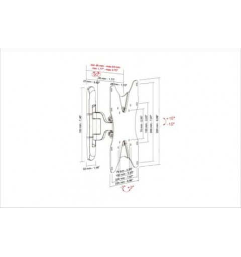 Munari SP304 support pour téléviseur 106,7 cm (42") Noir