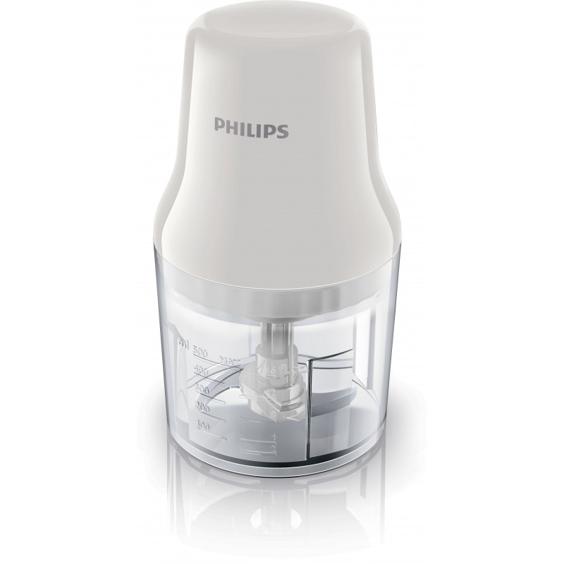 Philips Daily Collection HR1393 00 Hachoir compact 450W - Blanc