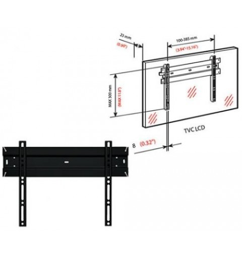 Bravo WALL 1 101,6 cm (40") Nero