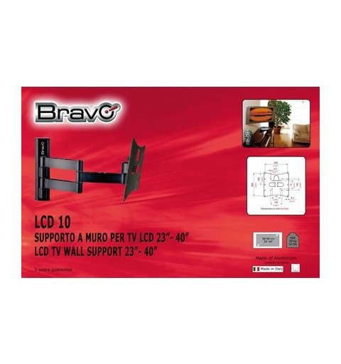 Bravo LCD 10 101,6 cm (40") Schwarz