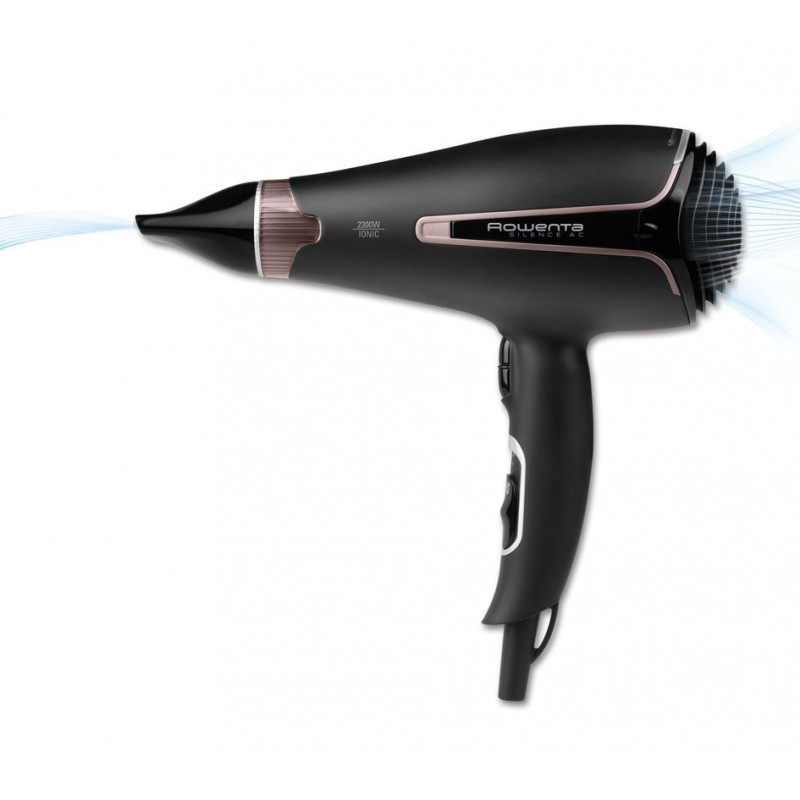 Rowenta Silence CV7920F0 hair dryer 2300 W Black, Pink