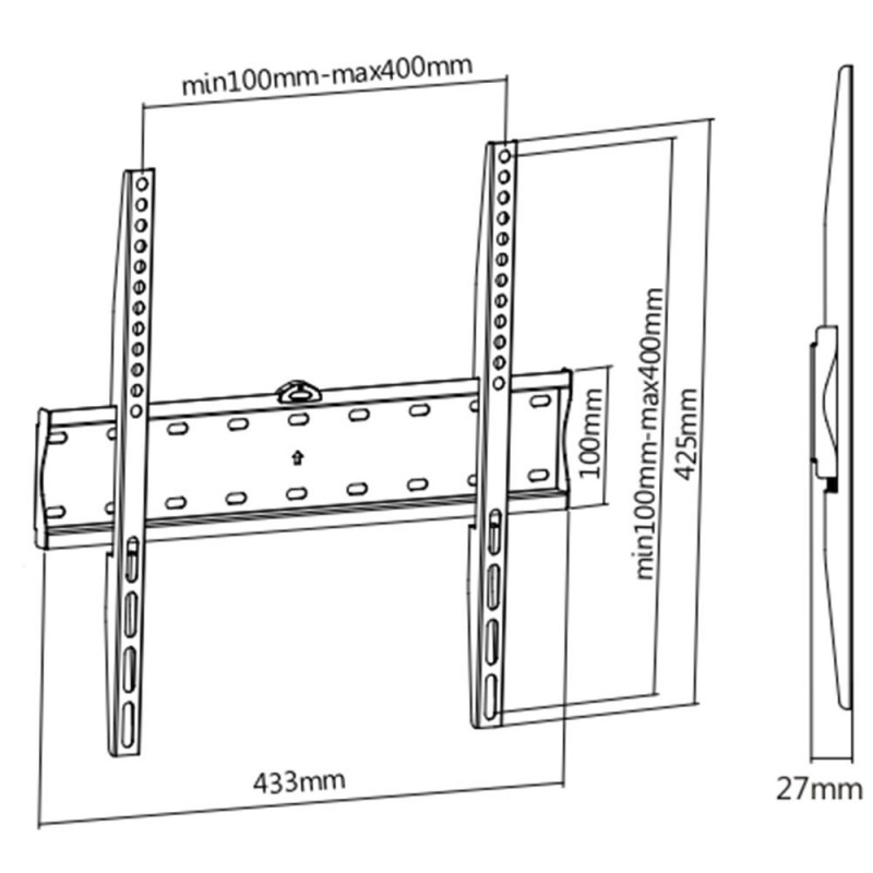 Munari Kairos Home SK140 TV-Halterung 152,4 cm (60") Schwarz