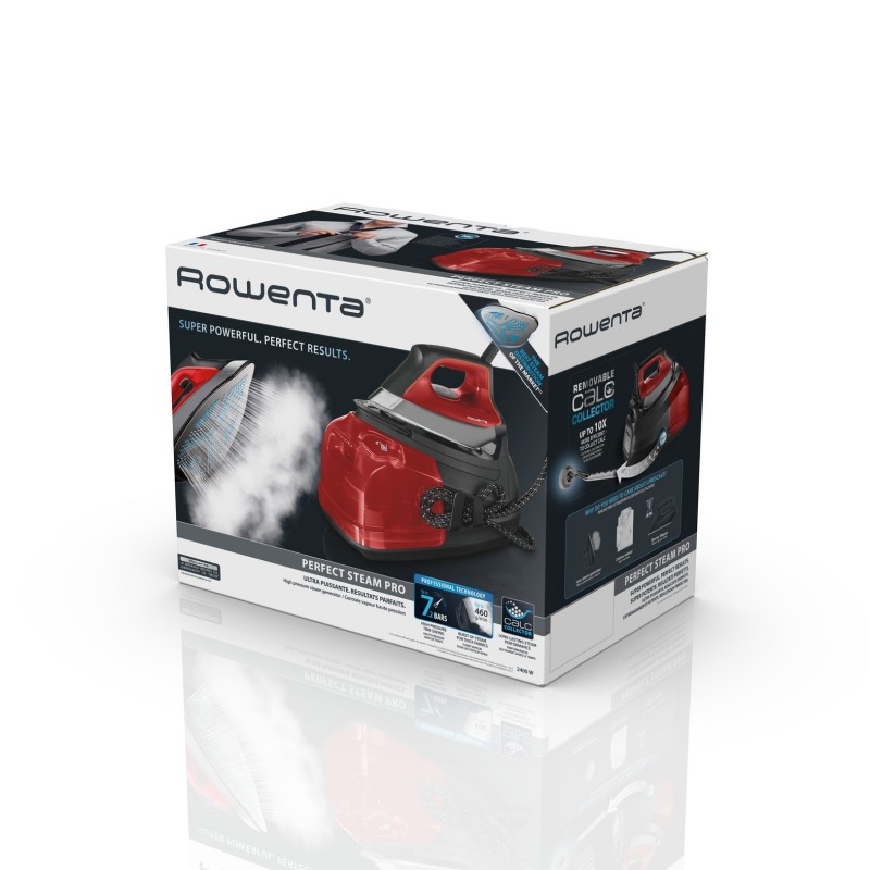 Rowenta DG8644F0 Centrale vapeur 2400 W 1,1 L Semelle Laser HD Microsteam 400 Noir, Rouge