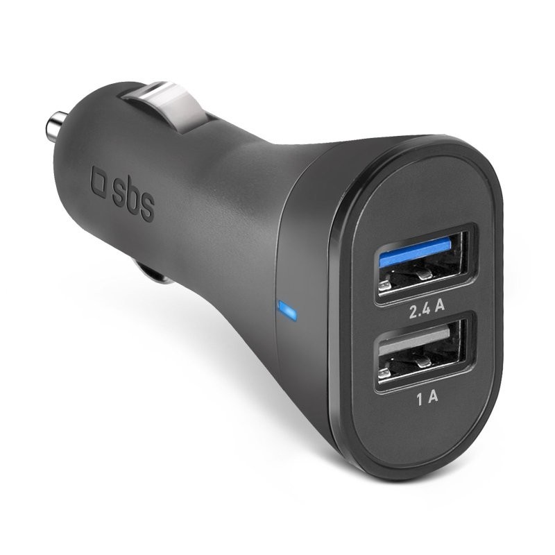 SBS TECR2USB24AFAST cargador de dispositivo móvil Universal Negro Encendedor de cigarrillos Auto