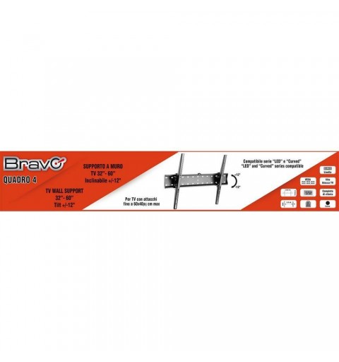 Bravo 92402635 soporte para TV 190,5 cm (75") Negro