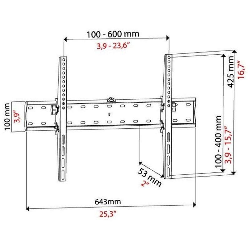 Bravo 92402635 TV-Halterung 190,5 cm (75") Schwarz