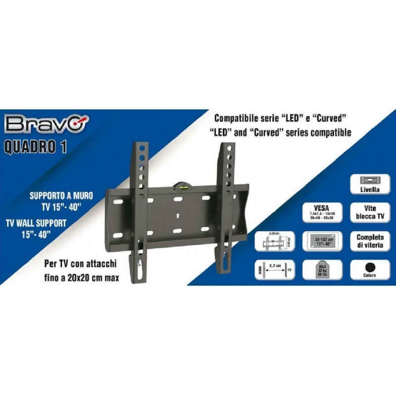 Bravo 92402632 soporte para TV 101,6 cm (40") Negro