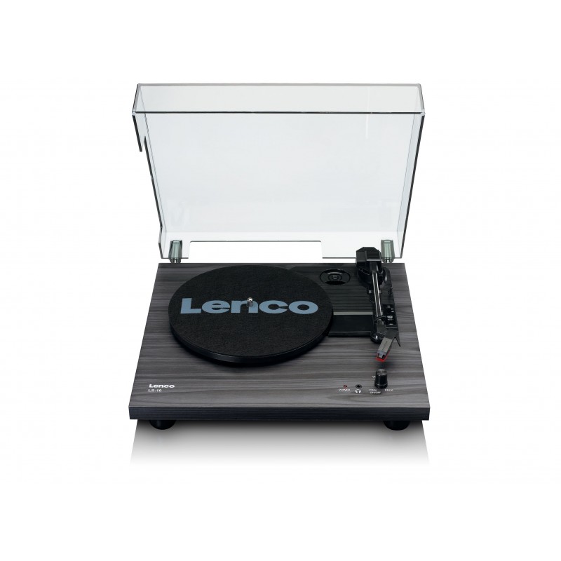 Lenco LS-10 Tourne-disque entraîné par courroie Noir Semi-automatique