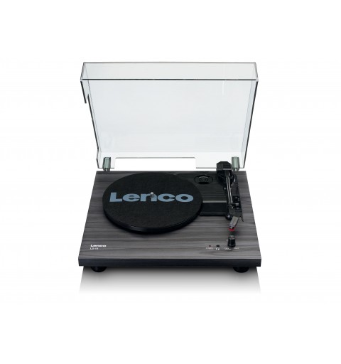 Lenco LS-10 Audio-Plattenspieler mit Riemenantrieb Schwarz Halbautomatisch