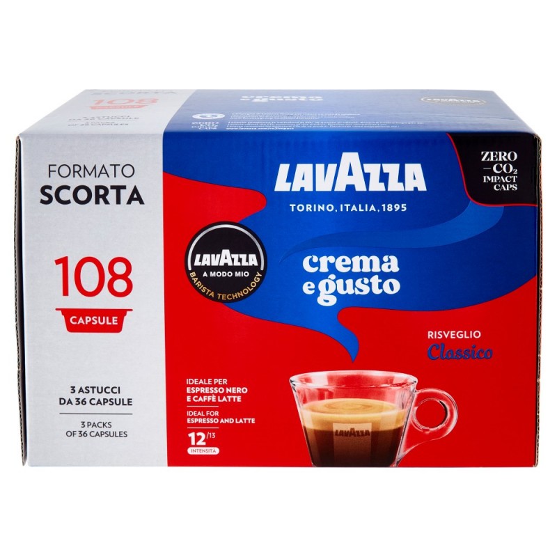 Lavazza Crema e Gusto Cápsula de café Tueste medio 108 pieza(s)