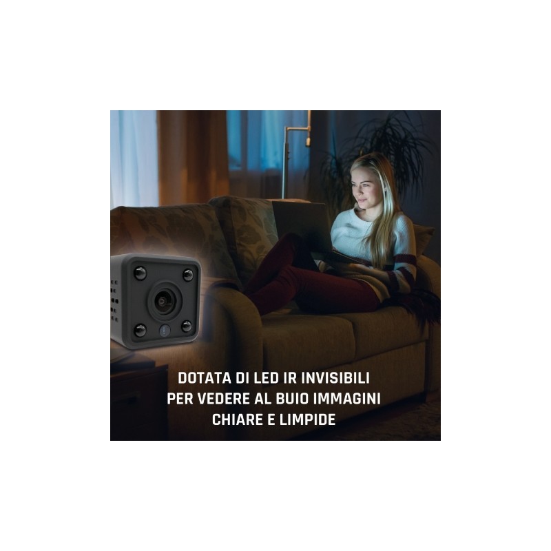 iSNATCH 67.6894.03 caméra de sécurité Cube Caméra de sécurité IP Intérieure 1280 x 720 pixels Sur bureau mural