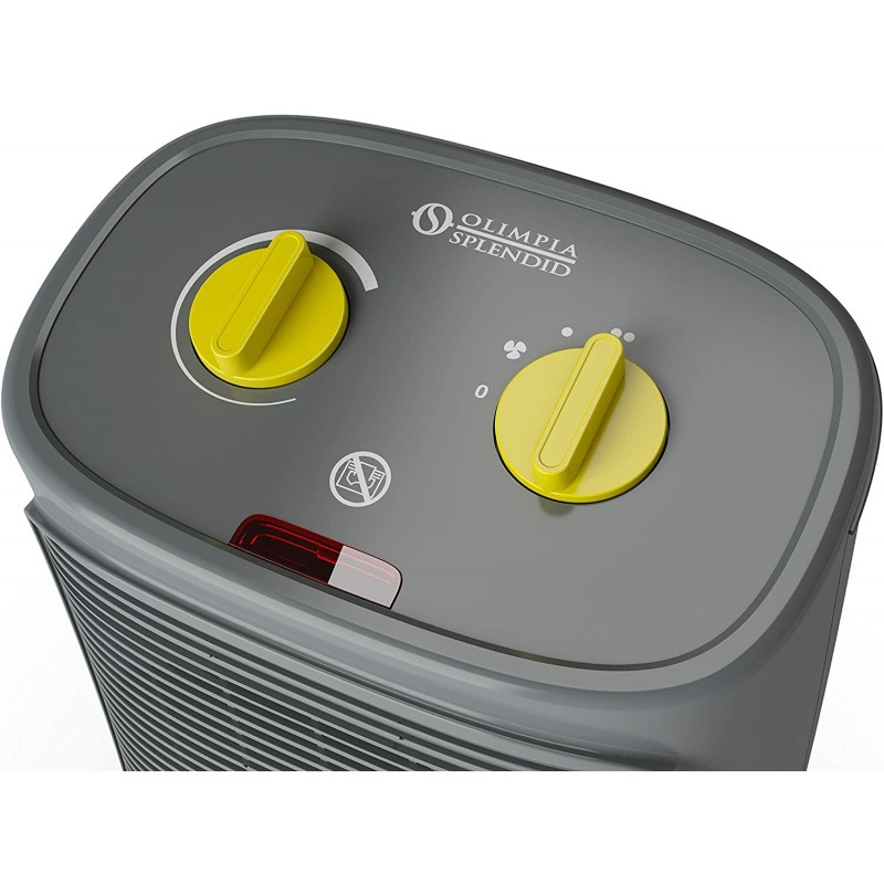 Olimpia Splendid Caldo Rock O Interno Grigio, Giallo 2000 W Riscaldatore ambiente elettrico con ventilatore