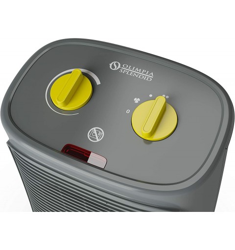 Olimpia Splendid Caldo Rock O Interno Grigio, Giallo 2000 W Riscaldatore ambiente elettrico con ventilatore