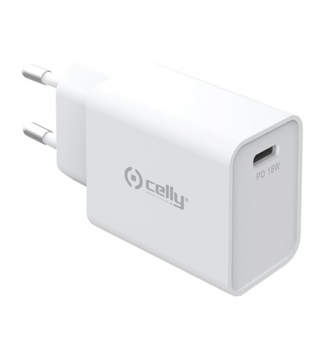 Celly TC1USBC18WWH mobile device charger Smartphone, Smartwatch, Tablet White AC Indoor