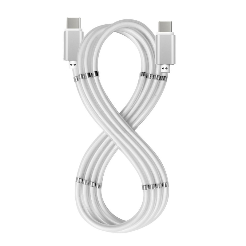 Celly USBCUSBCMAGWH cavo USB 1 m USB 3.2 Gen 1 (3.1 Gen 1) USB C Bianco