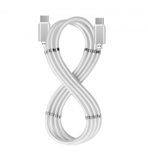 Celly USBCUSBCMAGWH USB cable 1 m USB 3.2 Gen 1 (3.1 Gen 1) USB C White