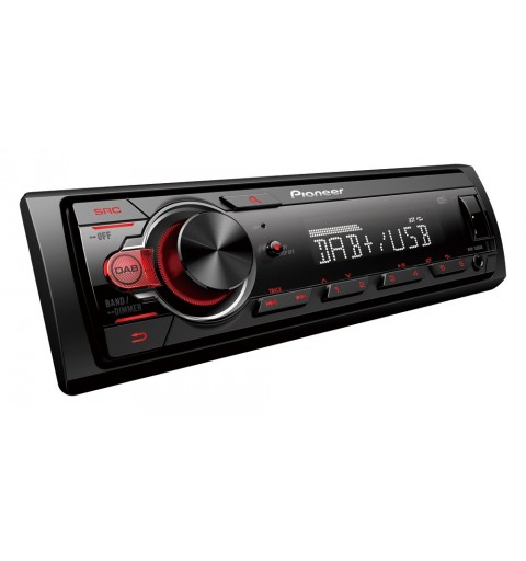 Pioneer MVH-130DAB récepteur multimédia de voiture Noir, Rouge 200 W