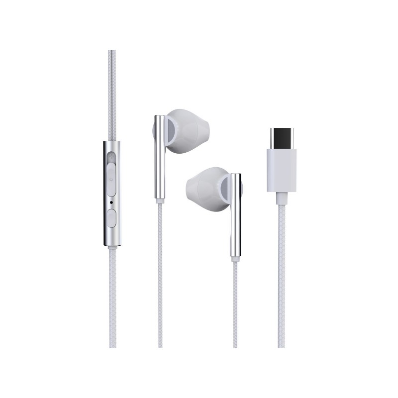 Trevi HMP 700 C Kopfhörer Kabelgebunden im Ohr Anrufe Musik USB Typ-C Weiß