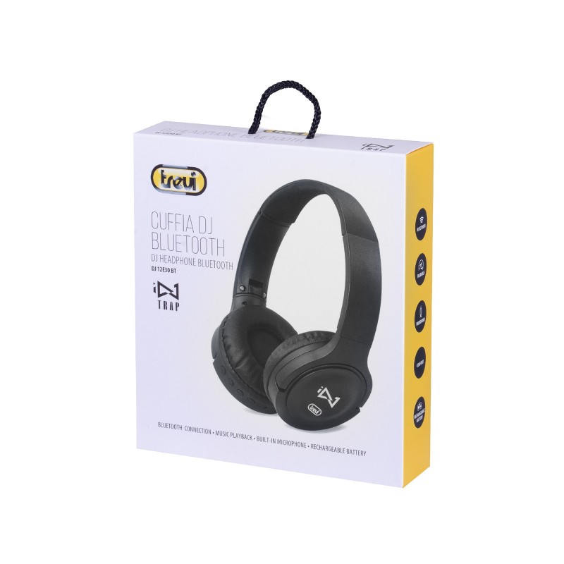 Trevi DJ 12E30 BT Kopfhörer Kabellos Kopfband Anrufe Musik Bluetooth Schwarz