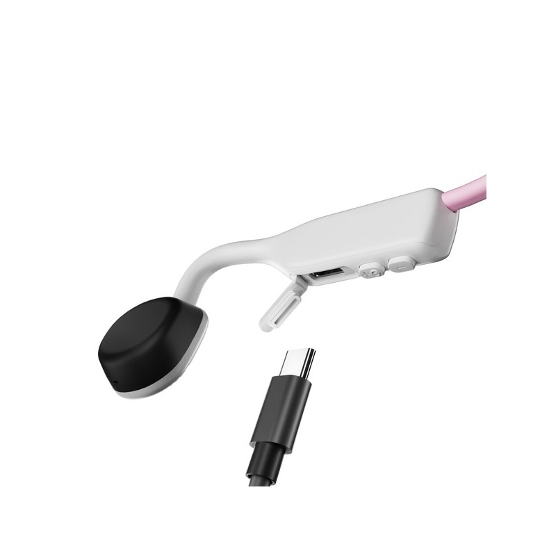 Shokz OpenMove Headphones Wired & Wireless Ear-hook Calls Music USB Type-C Bluetooth Pink