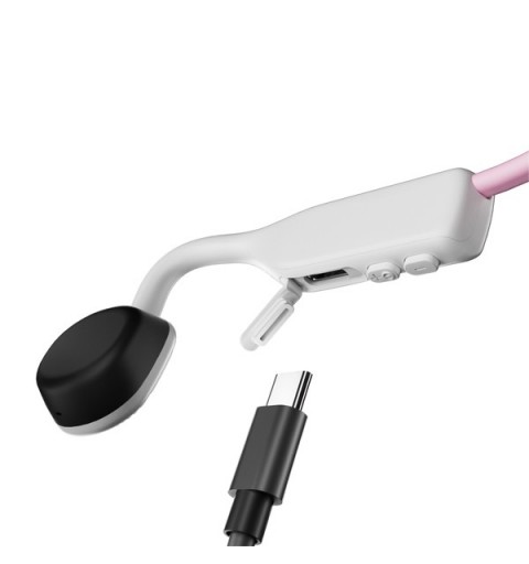 Shokz OpenMove Headphones Wired & Wireless Ear-hook Calls Music USB Type-C Bluetooth Pink