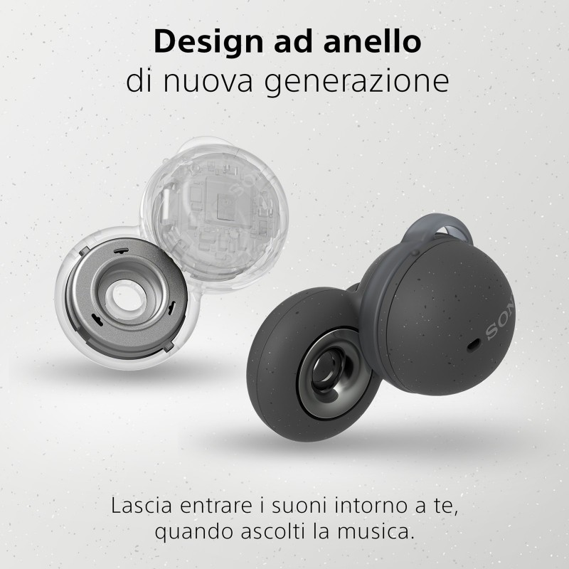 Sony Cuffie LinkBuds True Wireless - Connessione Bluetooth® multipoint* - Batteria fino a 17,5h - Ottimizzate per Alexa e