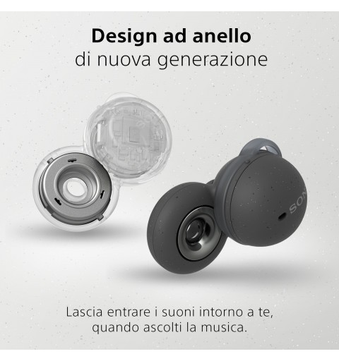 Sony Cuffie LinkBuds True Wireless - Connessione Bluetooth® multipoint* - Batteria fino a 17,5h - Ottimizzate per Alexa e