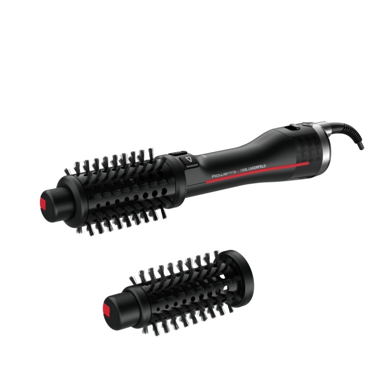 Rowenta K Pro Stylist CF961LF0 Utensilio de peinado Cepillo de aire caliente Vapor Negro, Rojo 750 W 1,8 m