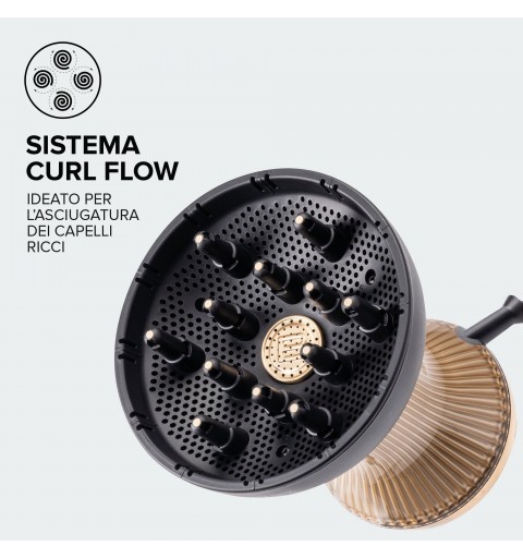 Bellissima Diffon Supreme Ion Care XL Haartrockner 770 W Schwarz, Gold