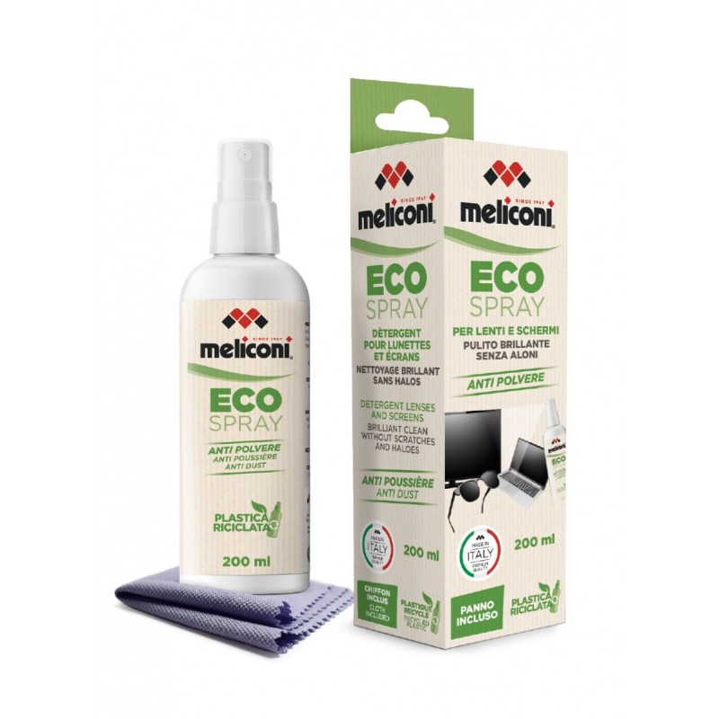 Meliconi Eco Spray LCD LED Plasma, Lentes Cristal, Teléfono móvil smartphone, Portátil, PC, PC Tableta Espray para limpieza de