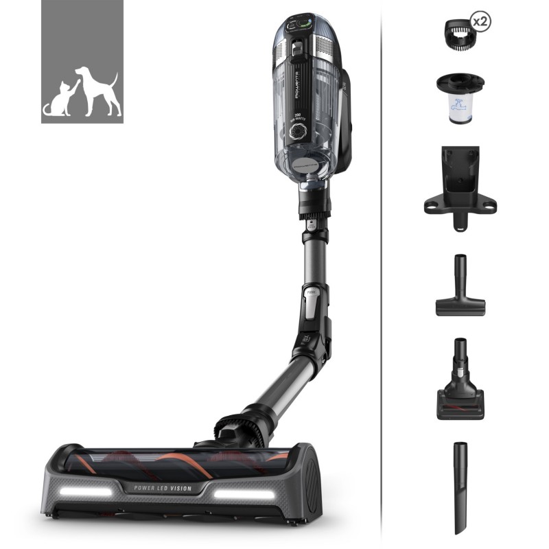 Rowenta X-Force Flex RH99A9 handheld vacuum Black, Grey Bagless