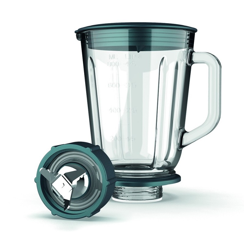 Imetec 7499 licuadora 0,8 L Batidora de vaso 500 W Verde azulado, Blanco