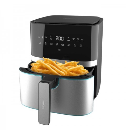 Cecotec 03317 friteuse Unique 5,5 L Autonome 1700 W Friteuse d’air chaud Noir, Acier inoxydable