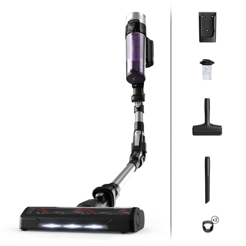 Rowenta X-Force Flex 9.60 RH2037WO handheld vacuum Black, Purple Bagless