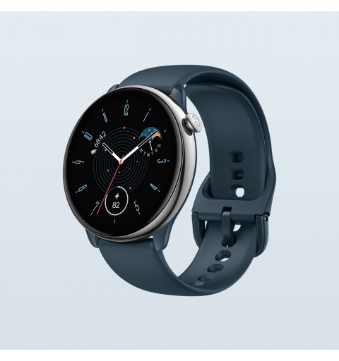 Amazfit GTR Mini 3,25 cm (1.28") AMOLED 42 mm Numérique 416 x 416 pixels Écran tactile Bleu, Argent GPS (satellite)