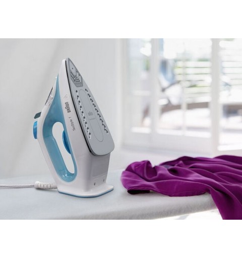 Braun TexStyle 1 Dry & Steam iron Ceramic soleplate 2000 W Blue, White