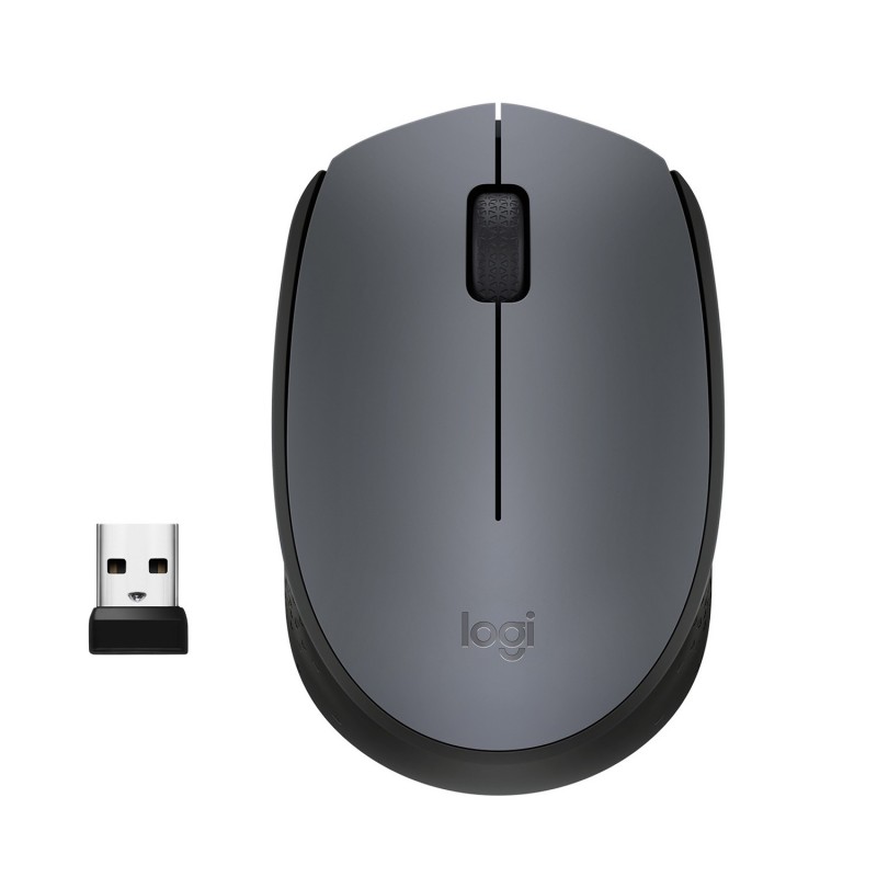 Logitech M170 Grey-K Maus Beidhändig RF Wireless Optisch 1000 DPI