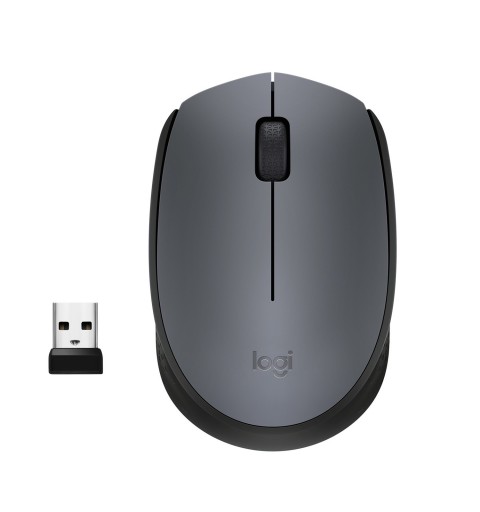 Logitech M170 Grey-K mouse Ambidestro RF Wireless Ottico 1000 DPI