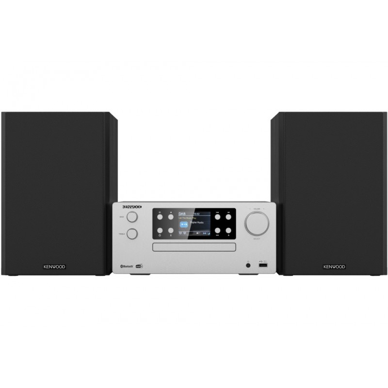 Kenwood Electronics M-925DAB-S sistema de audio para el hogar Microcadena de música para uso doméstico 50 W Negro, Plata