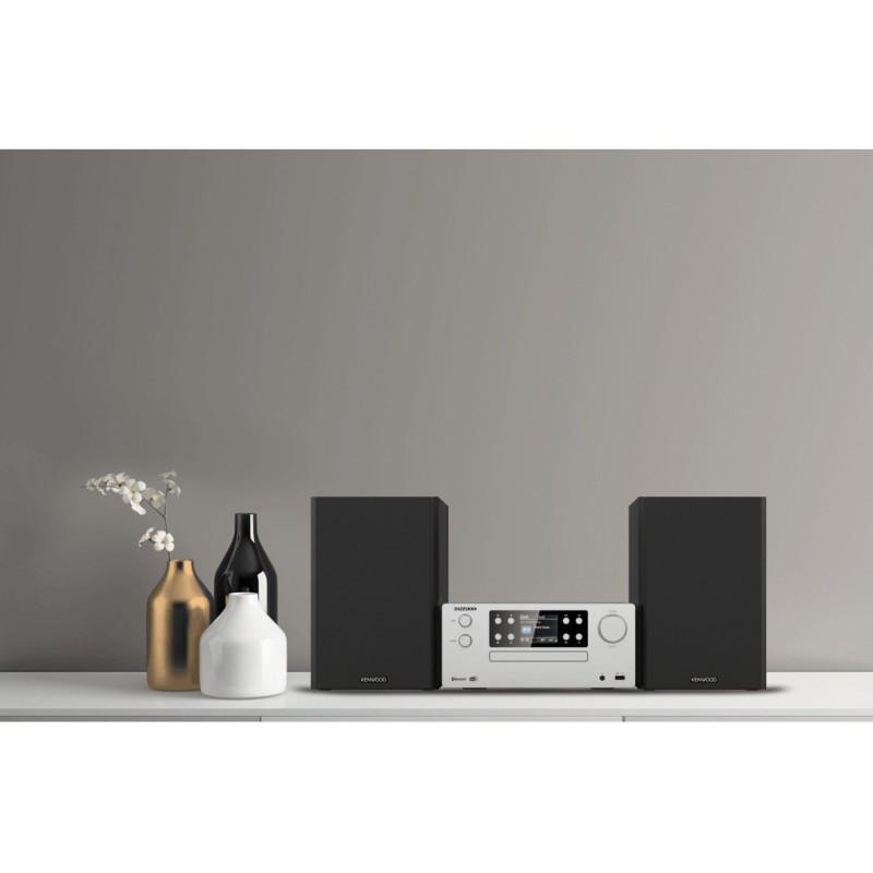 Kenwood Electronics M-925DAB-S Home-Stereoanlage Heim-Audio-Mikrosystem 50 W Schwarz, Silber