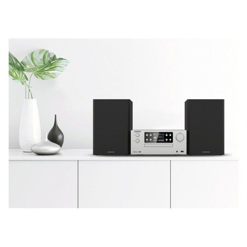 Kenwood Electronics M-925DAB-S Home-Stereoanlage Heim-Audio-Mikrosystem 50 W Schwarz, Silber