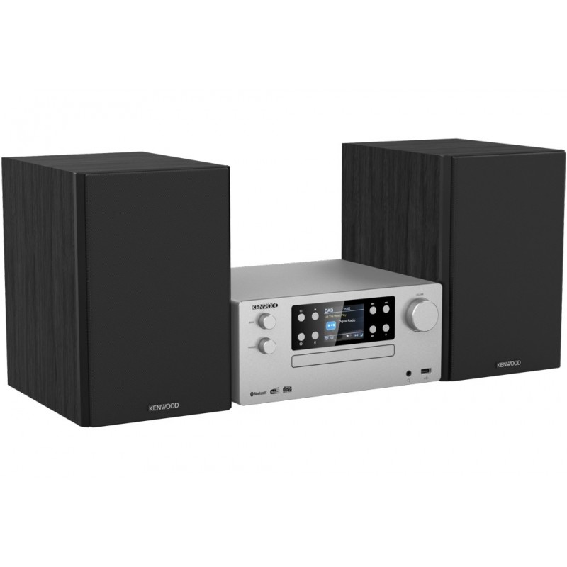 Kenwood Electronics M-925DAB-S Home-Stereoanlage Heim-Audio-Mikrosystem 50 W Schwarz, Silber