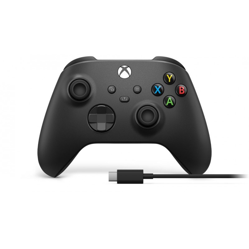 Microsoft Xbox Wireless Controller + USB-C Cable Negro Gamepad Analógico Digital PC, Xbox One, Xbox One S, Xbox One X, Xbox