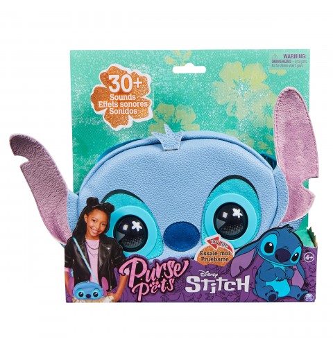 Purse Pets , Disney Stitch, juguete de mascota interactiva y bolso de hombro y bandolera con más de 30 sonidos y reacciones,