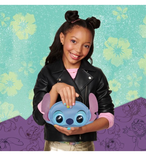 Purse Pets , Disney Stitch, juguete de mascota interactiva y bolso de hombro y bandolera con más de 30 sonidos y reacciones,