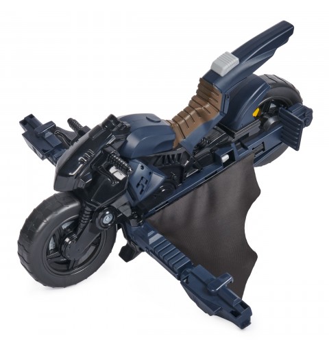 DC Comics , Batman Adventures, Batcycle de Batman, Batcycle y Batglider 2 en 1 transformables, compatible con figuras, juguete